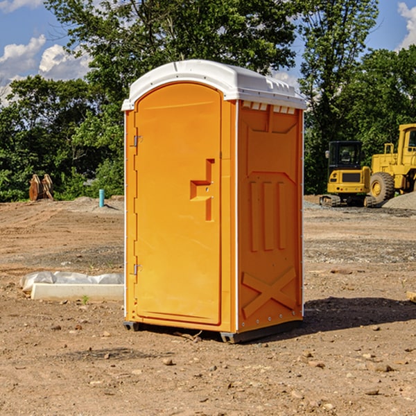 how often are the porta potties cleaned and serviced during a rental period in Van Buren County Tennessee